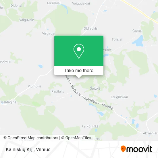 Карта Kalniškių Krj.