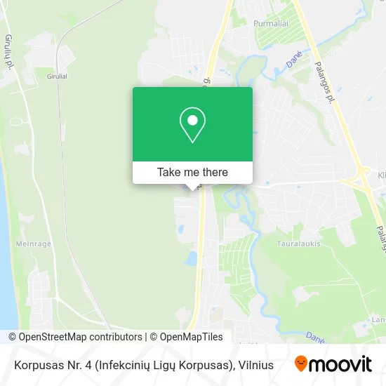 Карта Korpusas Nr. 4 (Infekcinių Ligų Korpusas)