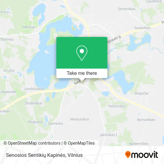 Карта Senosios Sentikių Kapinės