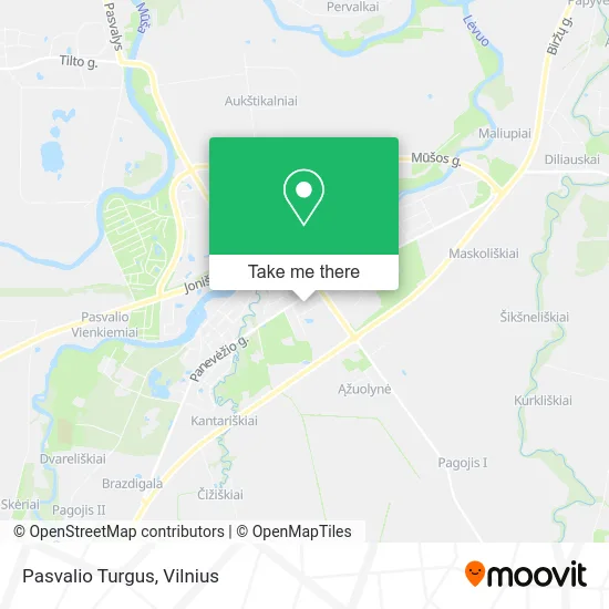 Карта Pasvalio Turgus
