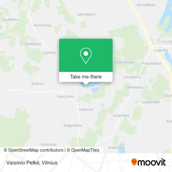 Карта Vaisinio Pelkė