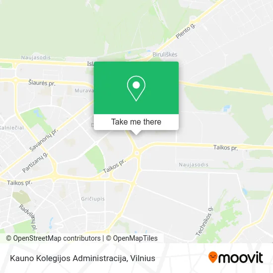 Карта Kauno Kolegijos Administracija