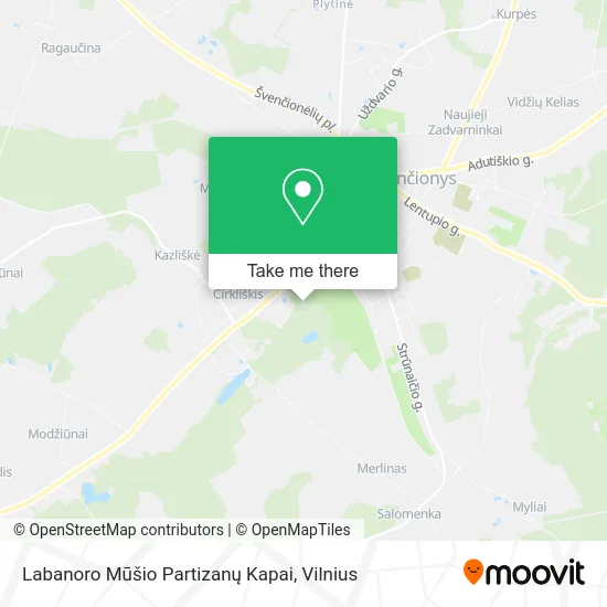 Карта Labanoro Mūšio Partizanų Kapai