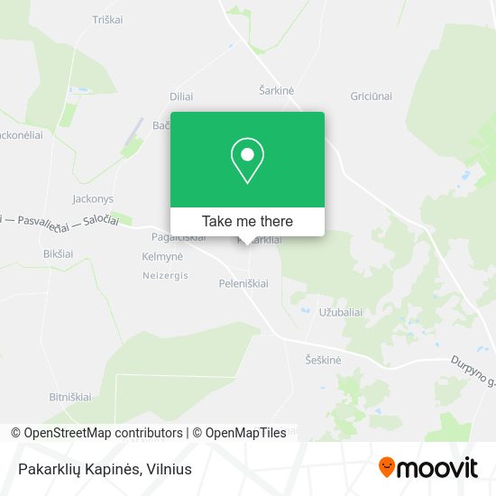 Карта Pakarklių Kapinės