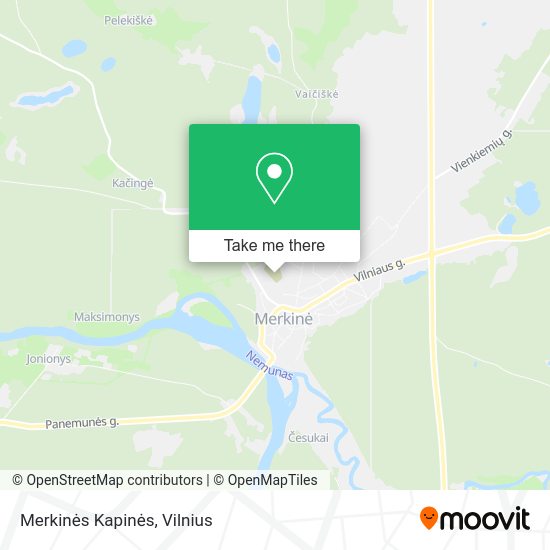 Карта Merkinės Kapinės