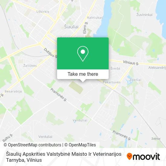 Карта Šiaulių Apskrities Valstybinė Maisto Ir Veterinarijos Tarnyba
