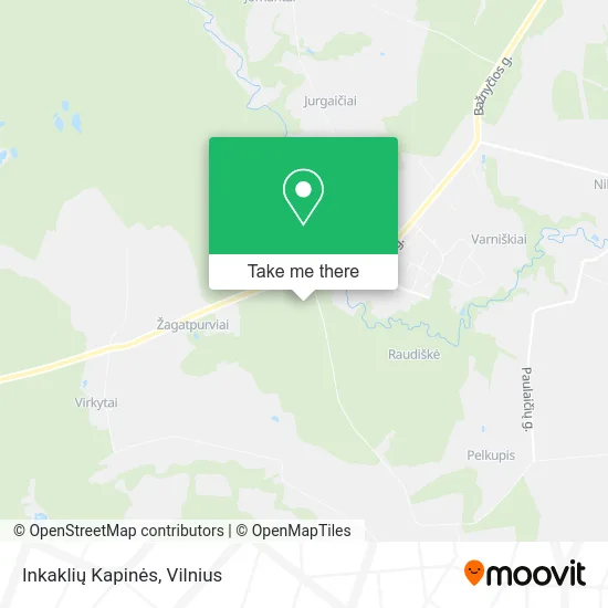 Карта Inkaklių Kapinės