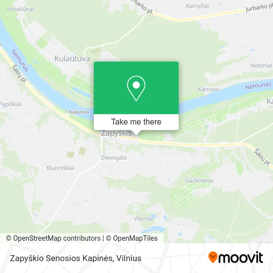 Карта Zapyškio Senosios Kapinės