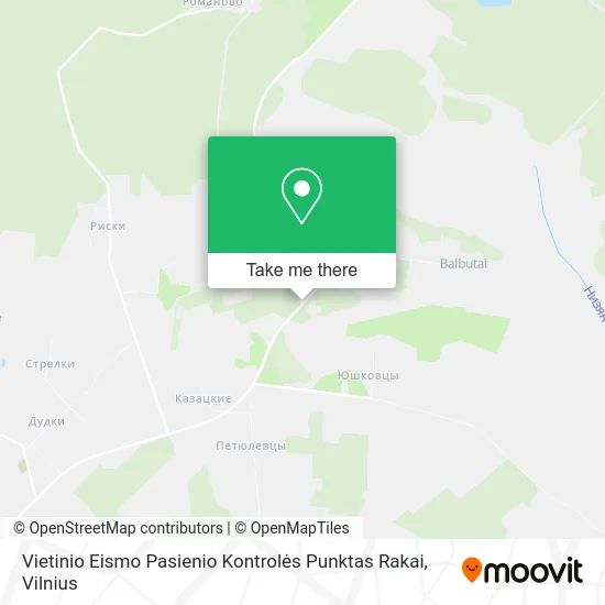 Карта Vietinio Eismo Pasienio Kontrolės Punktas Rakai
