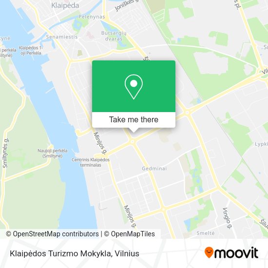 Карта Klaipėdos Turizmo Mokykla