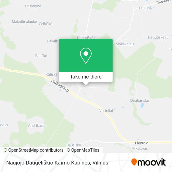 Карта Naujojo Daugėliškio Kaimo Kapinės