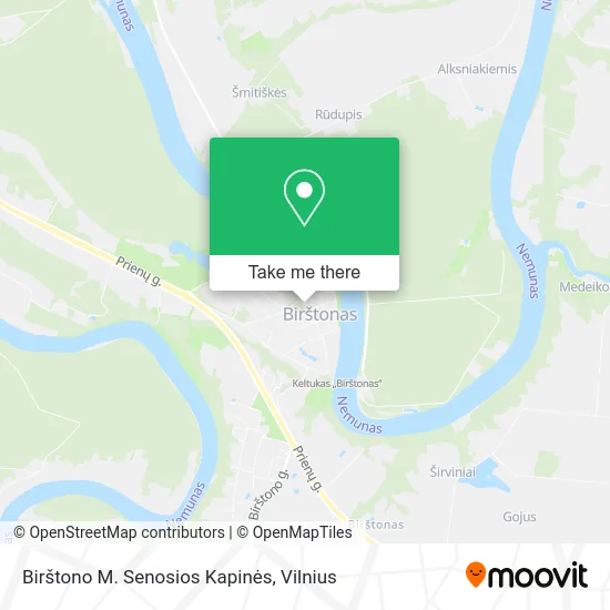 Карта Birštono M. Senosios Kapinės