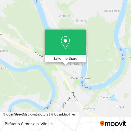Карта Birštono Gimnazija