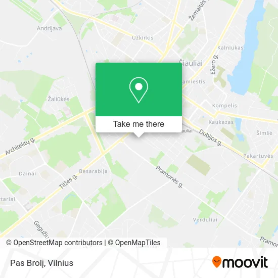 Карта Pas Brolį