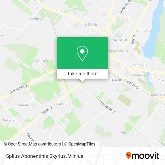Карта Splius Abonentinis Skyrius