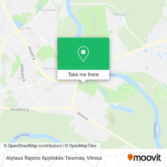Карта Alytaus Rajono Apylinkės Teismas