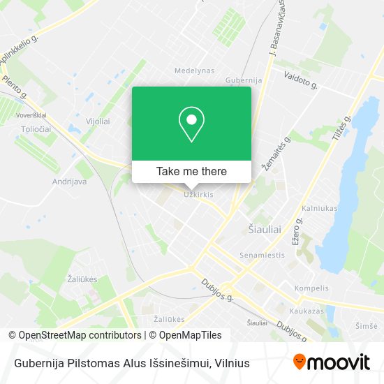 Карта Gubernija Pilstomas Alus Išsinešimui