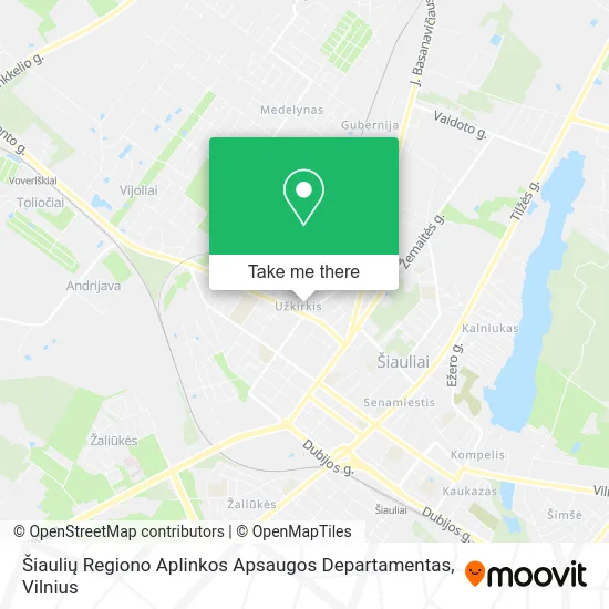 Карта Šiaulių Regiono Aplinkos Apsaugos Departamentas