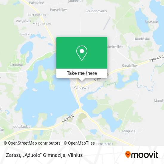 Карта Zarasų „Ąžuolo“ Gimnazija