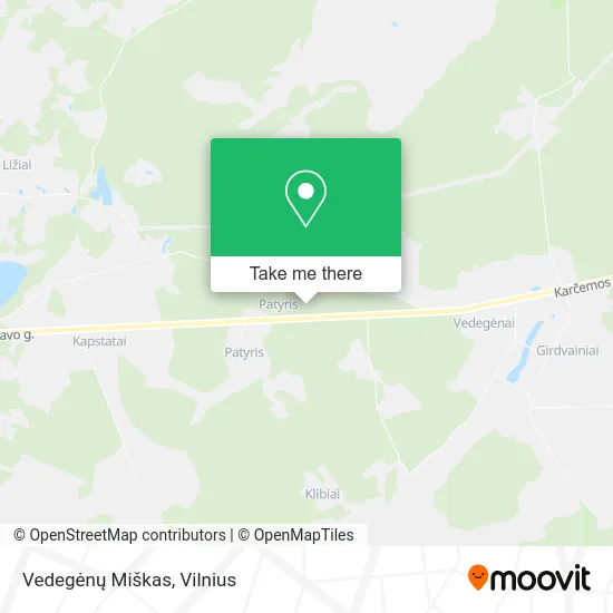 Карта Vedegėnų Miškas