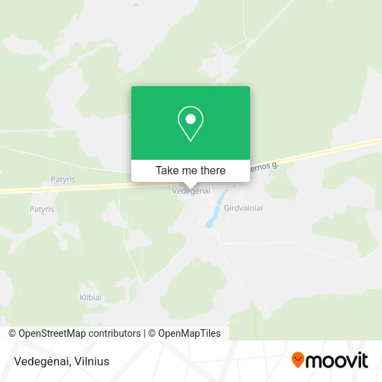Карта Vedegėnai