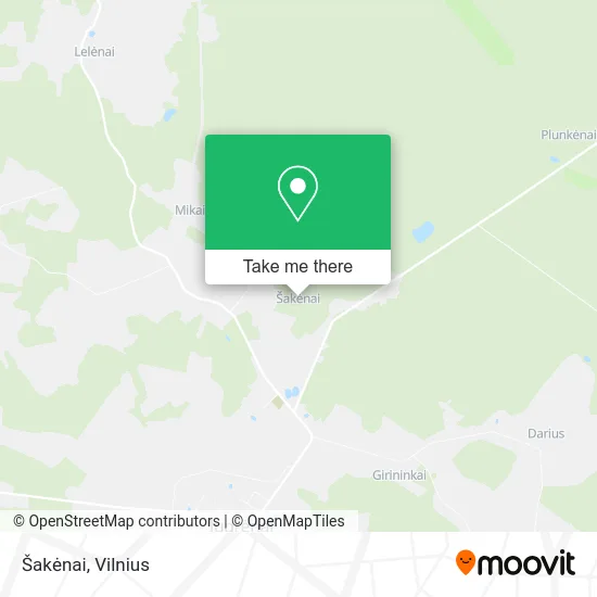 Карта Šakėnai