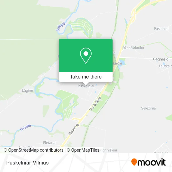 Карта Puskelniai