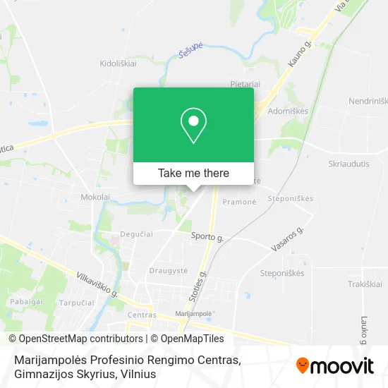 Карта Marijampolės Profesinio Rengimo Centras, Gimnazijos Skyrius