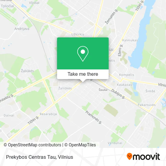 Карта Prekybos Centras Tau