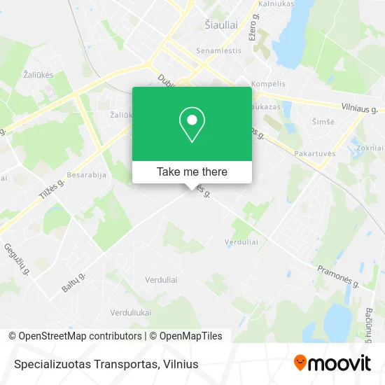 Карта Specializuotas Transportas