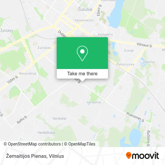 Карта Žemaitijos Pienas