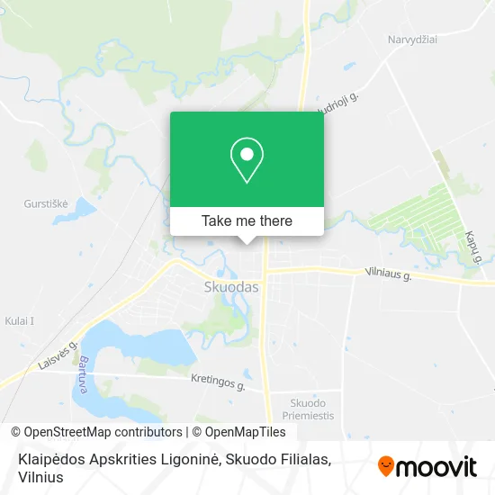Карта Klaipėdos Apskrities Ligoninė, Skuodo Filialas