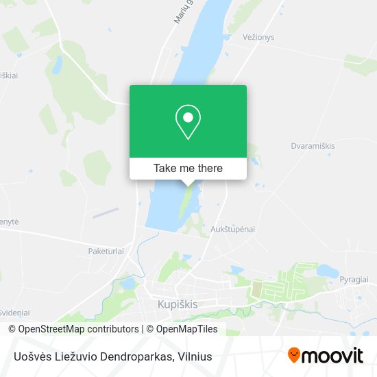 Карта Uošvės Liežuvio Dendroparkas