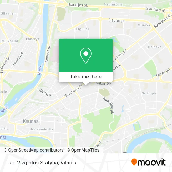 Карта Uab Vizgintos Statyba