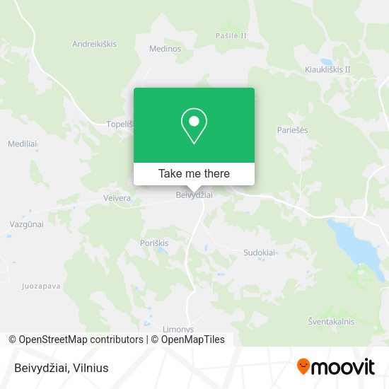 Карта Beivydžiai