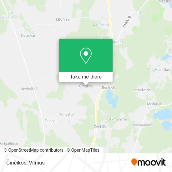 Карта Činčikos