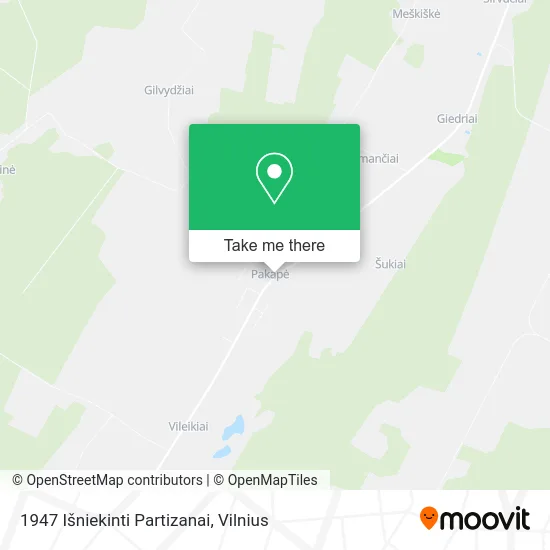 Карта 1947 Išniekinti Partizanai