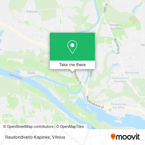 Карта Raudondvario Kapinės