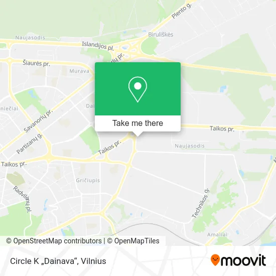 Circle K „Dainava“ map