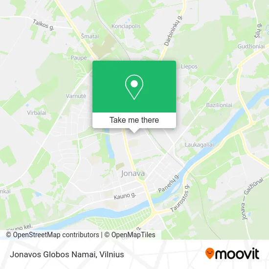 Карта Jonavos Globos Namai