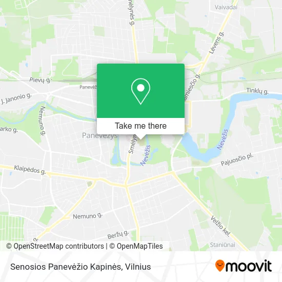 Карта Senosios Panevėžio Kapinės
