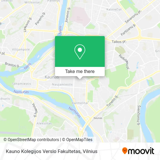 Карта Kauno Kolegijos Verslo Fakultetas