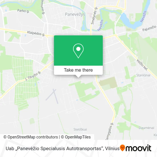 Карта Uab „Panevėžio Specialusis Autotransportas“