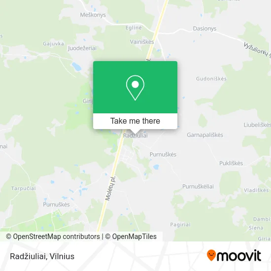 Карта Radžiuliai