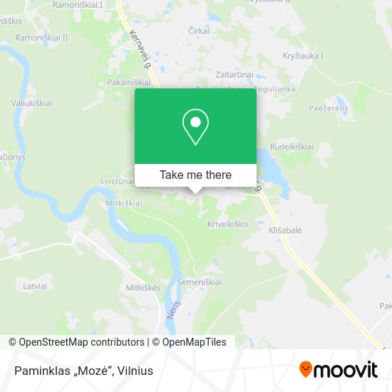 Карта Paminklas „Mozė“