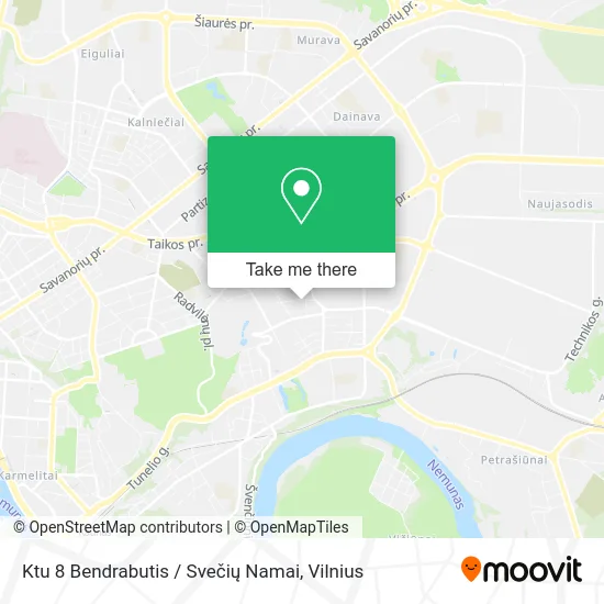 Карта Ktu 8 Bendrabutis / Svečių Namai