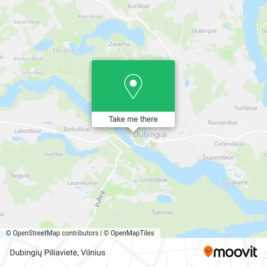 Карта Dubingių Piliavietė