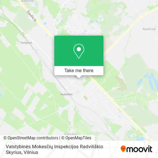 Карта Valstybinės Mokesčių Inspekcijos Radviliškio Skyrius