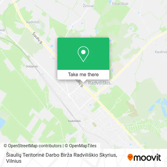 Šiaulių Teritorinė Darbo Birža Radviliškio Skyrius map