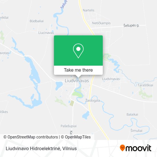 Карта Liudvinavo Hidroelektrinė